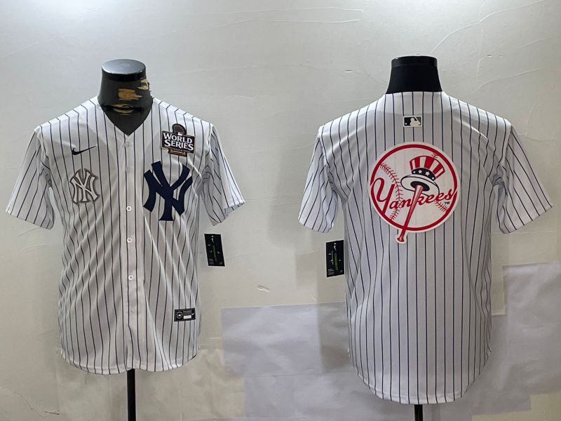 Men New York Yankees Blank White stripe Game 2024 Nike MLB Jersey style 10273